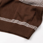 Welbern Brown Stripes Cotton Polo T-Shirt - John Ellies