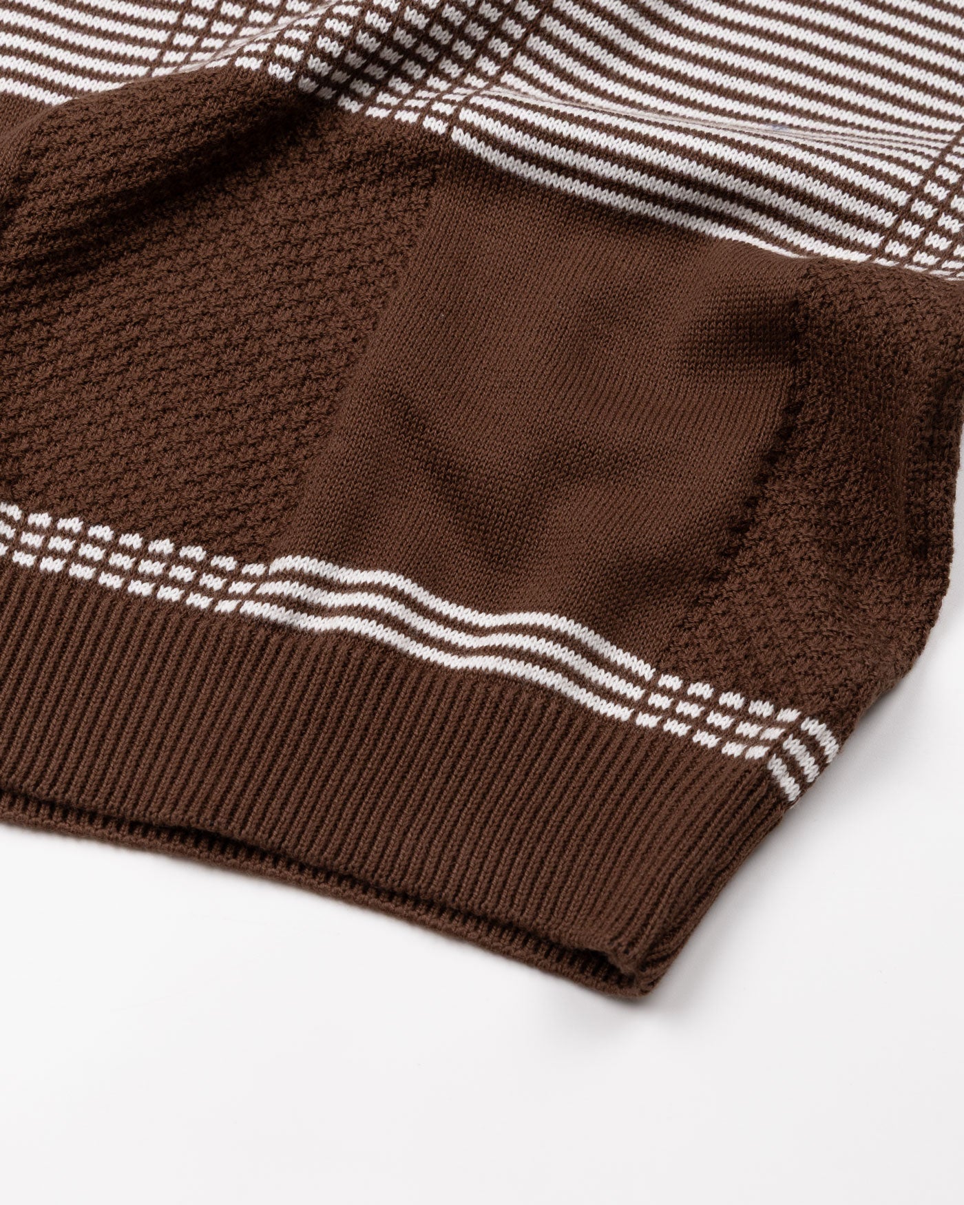 Welbern Brown Stripes Cotton Polo T-Shirt - John Ellies
