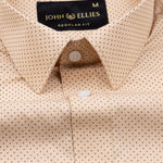 Dottedcharm Cream Giza Cotton Printed Shirt - John Ellies