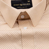 Dottedcharm Cream Giza Cotton Printed Shirt - John Ellies