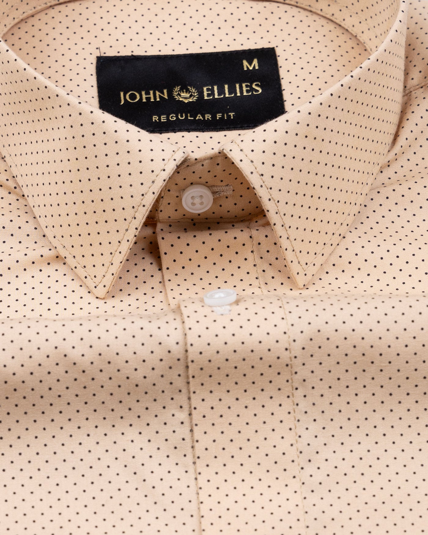 Dottedcharm Cream Giza Cotton Printed Shirt - John Ellies