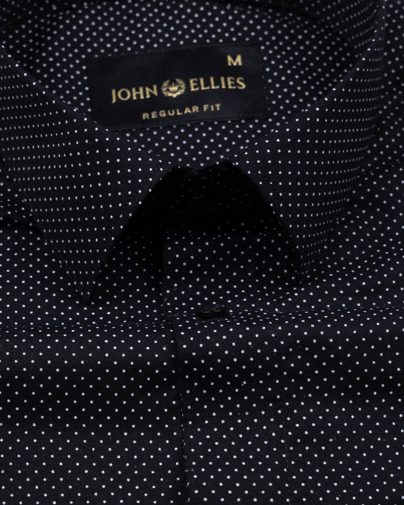 Dottedcharm Black Giza Cotton Printed Shirt - John Ellies