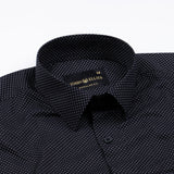 Dottedcharm Black Giza Cotton Printed Shirt - John Ellies