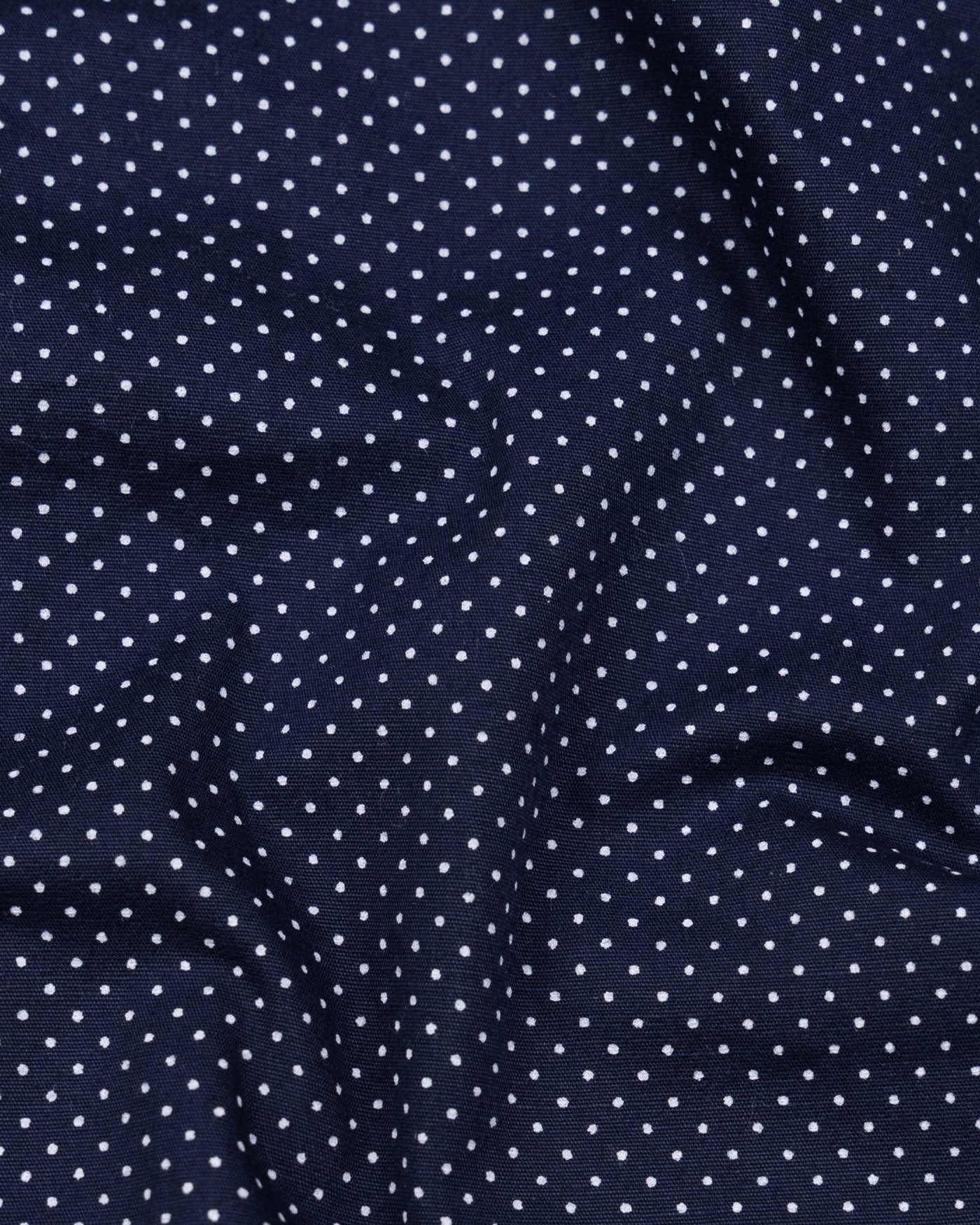 Dottedcharm Navy Blue Giza Cotton Printed Shirt - John Ellies