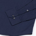 Dottedcharm Navy Blue Giza Cotton Printed Shirt - John Ellies