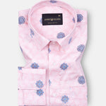 Florence Pink Giza Cotton Printed Shirt - John Ellies