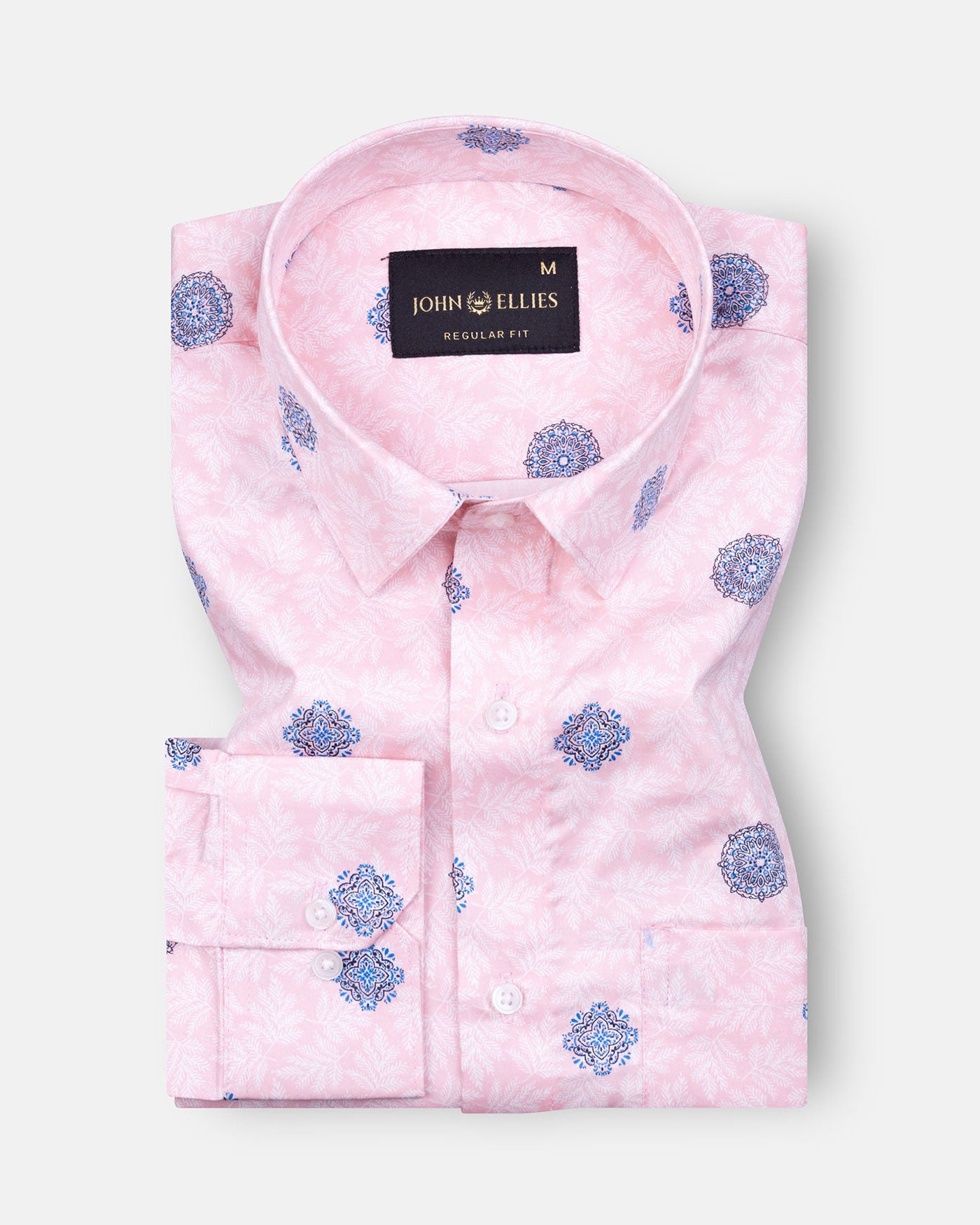 Florence Pink Giza Cotton Printed Shirt - John Ellies