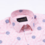 Florence Pink Giza Cotton Printed Shirt - John Ellies