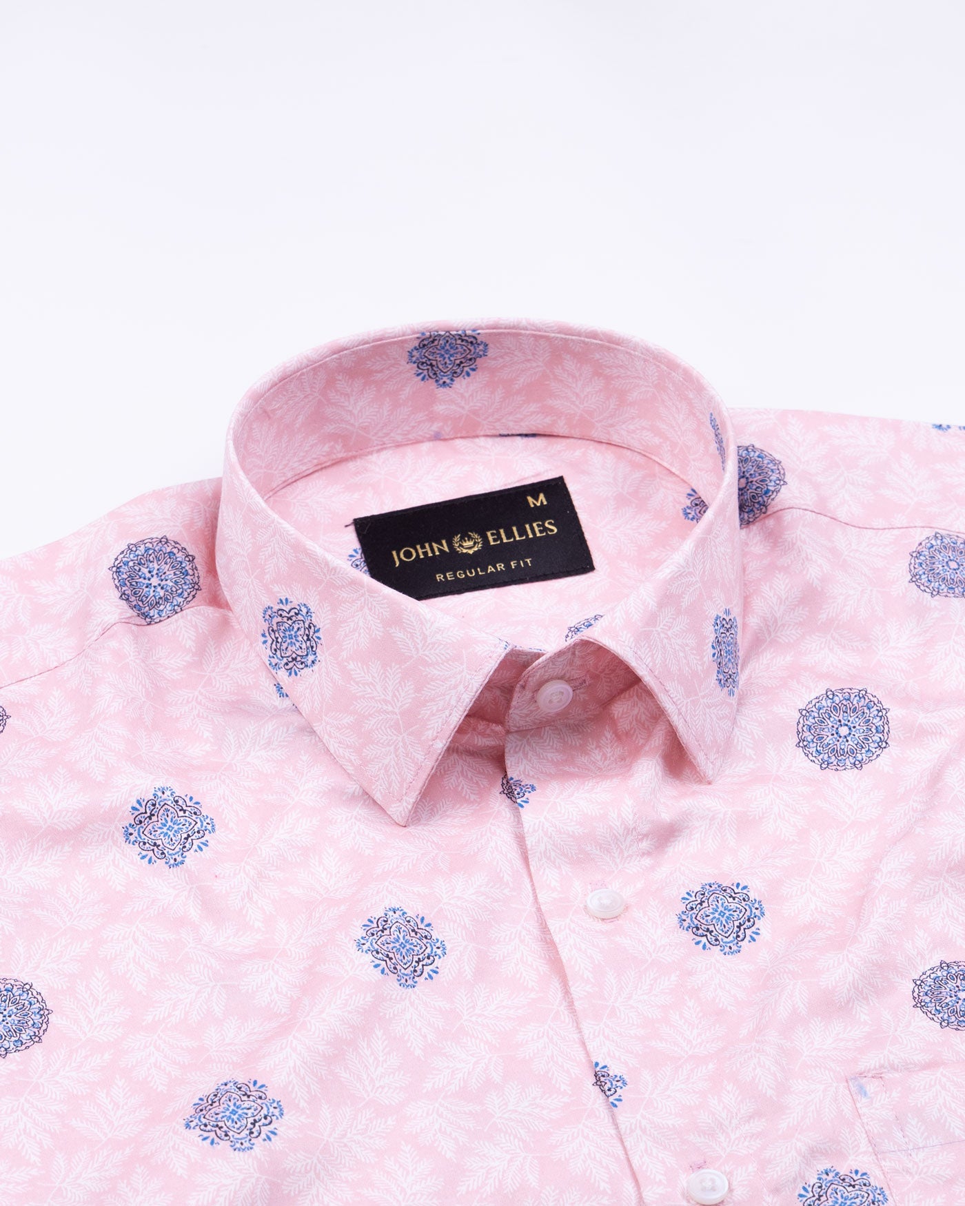 Florence Pink Giza Cotton Printed Shirt - John Ellies