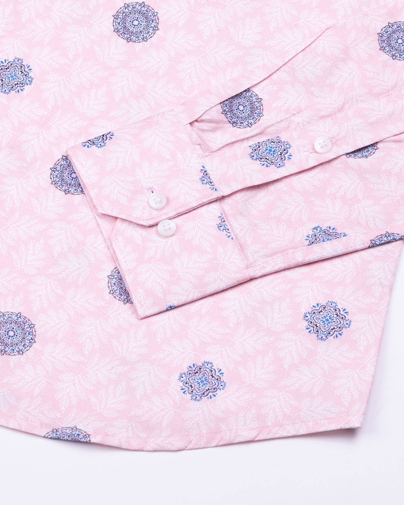 Florence Pink Giza Cotton Printed Shirt - John Ellies