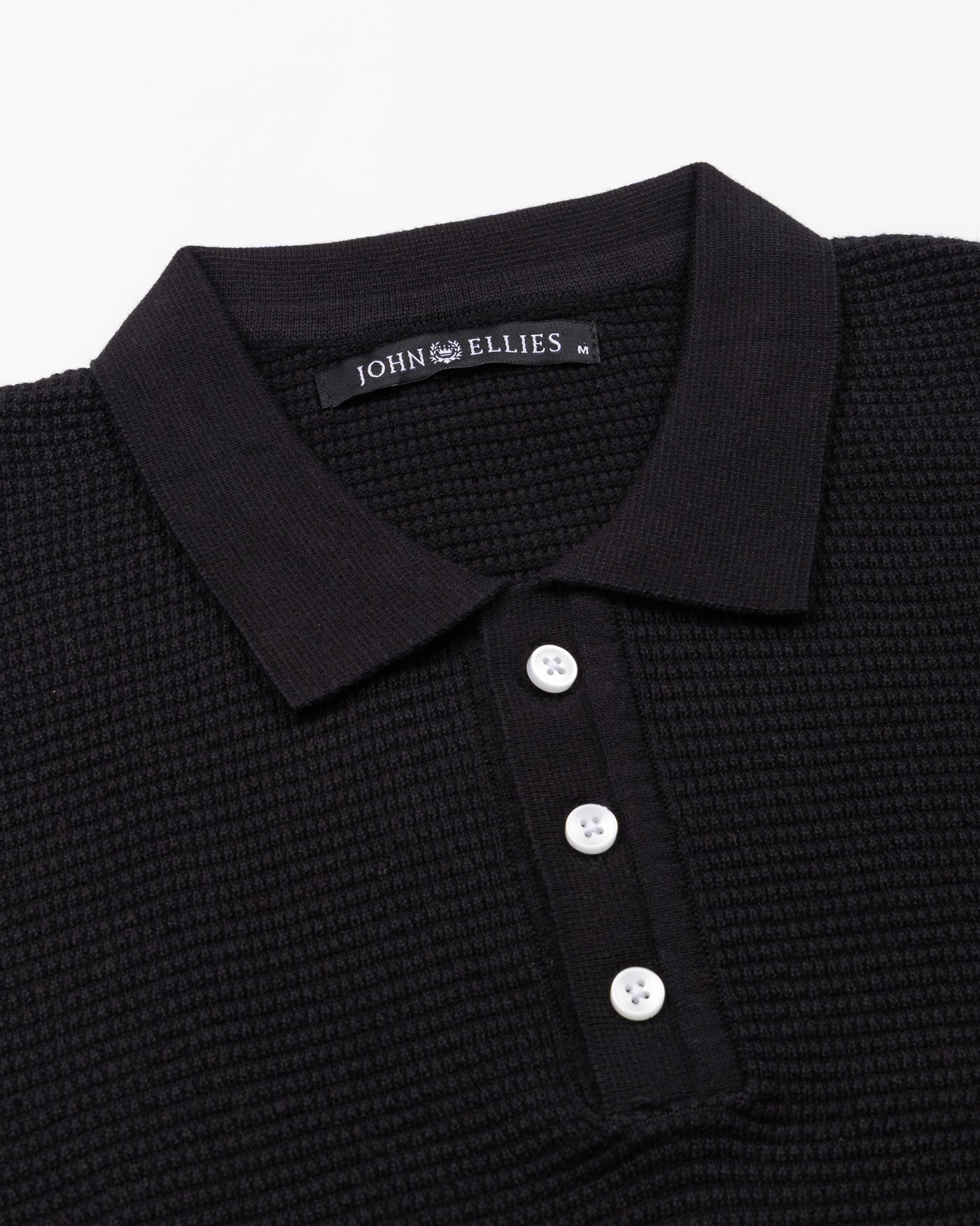 Welbern Black Cotton Polo T-Shirt - John Ellies