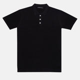Welbern Black Cotton Polo T-Shirt - John Ellies