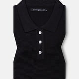 Welbern Black Cotton Polo T-Shirt - John Ellies
