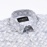 Florence Warm White Giza Cotton Printed Shirt - John Ellies