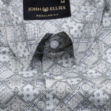 Florence Olive Giza Cotton Printed Shirt - John Ellies