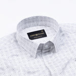 Florence Faint White Giza Cotton Printed Shirt - John Ellies