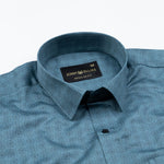 Florence Teal Giza Cotton Printed Shirt - John Ellies