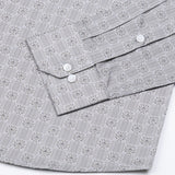 Florence Grey Giza Cotton Printed Shirt - John Ellies