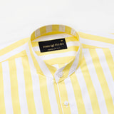 Luxline Yellow with White Stripe Giza Cotton Shirt