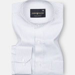 Luxline Silver Stripe Oxford Cotton Shirt - John Ellies