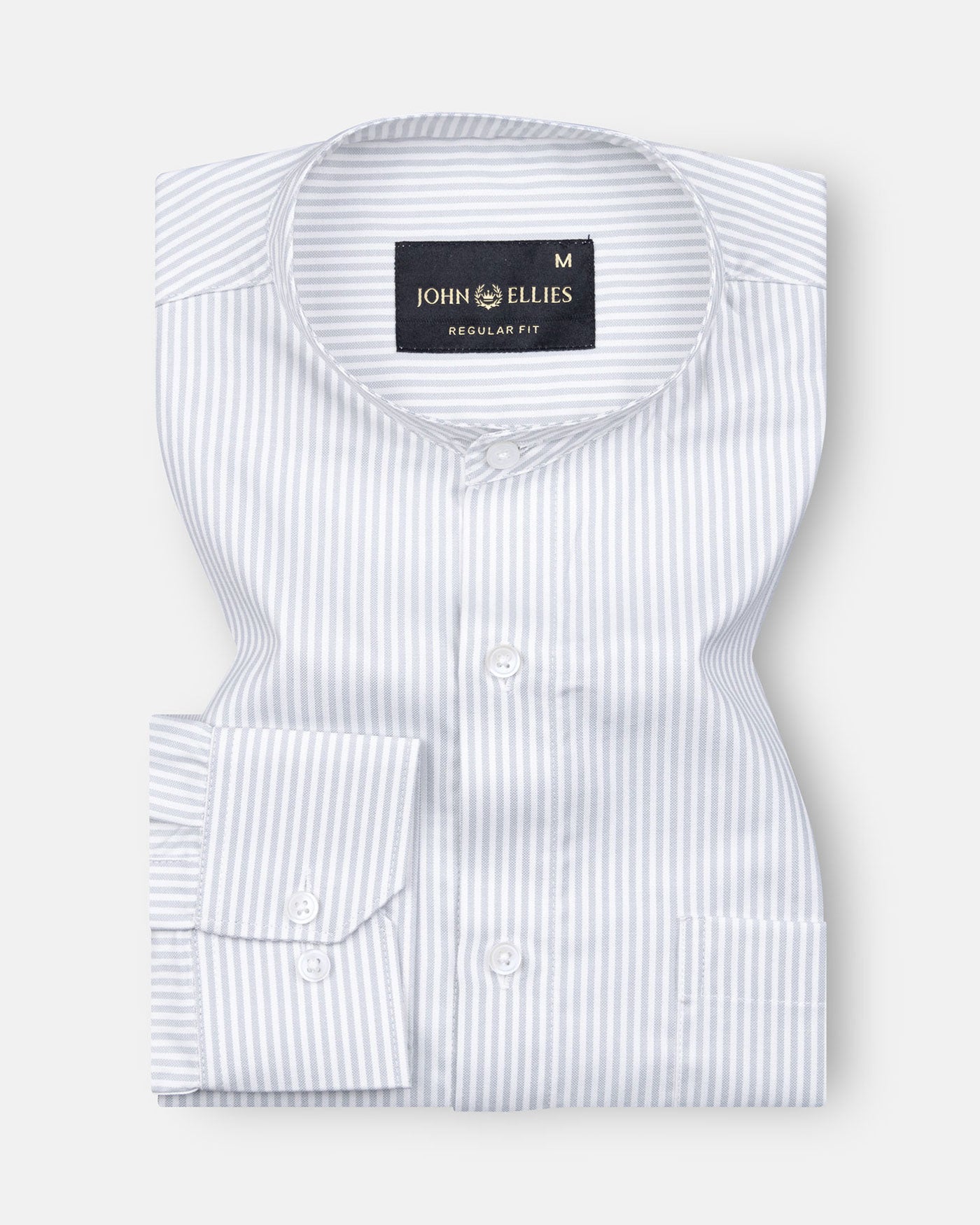 Luxline Silver Stripe Oxford Cotton Shirt - John Ellies