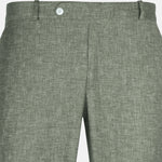 Motryx Green Linen Plain Formal Pant - John Ellies