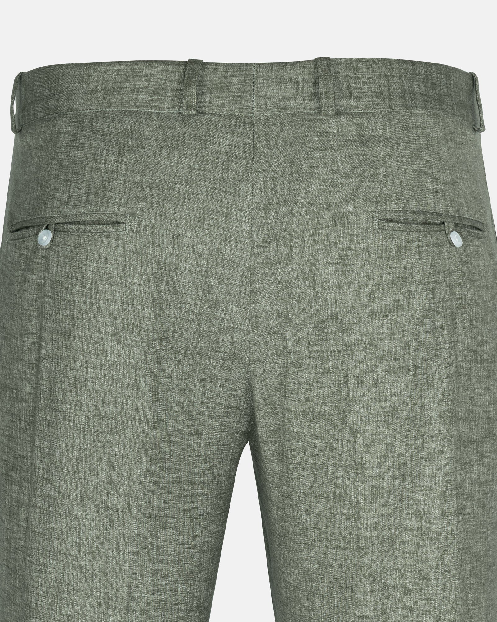 Motryx Green Linen Plain Formal Pant - John Ellies