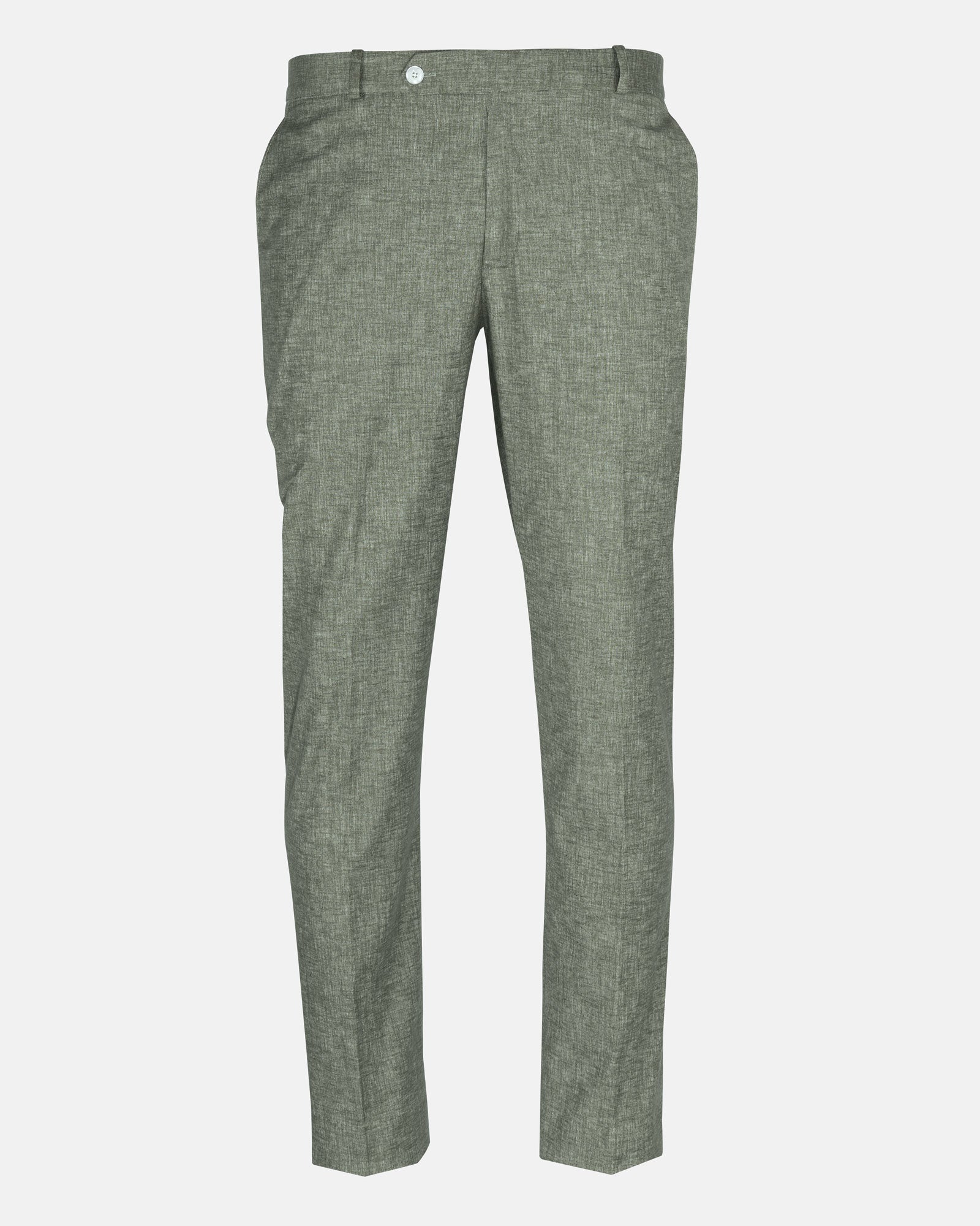 Motryx Green Linen Plain Formal Pant - John Ellies