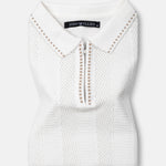 Austen White Cotton Polo T-Shirt - John Ellies