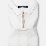 Austen White Cotton Polo T-Shirt - John Ellies