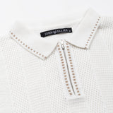 Austen White Cotton Polo T-Shirt - John Ellies
