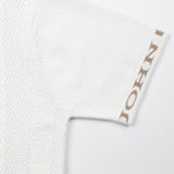 Austen White Cotton Polo T-Shirt - John Ellies
