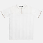 Austen White Cotton Polo T-Shirt - John Ellies
