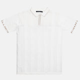 Austen White Cotton Polo T-Shirt - John Ellies