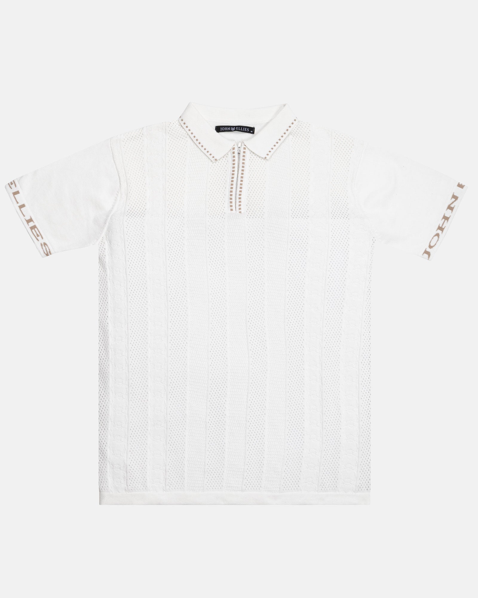 Austen White Cotton Polo T-Shirt - John Ellies