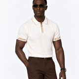 Austen White Cotton Polo T-Shirt