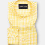 Luxline Yellow Check Oxford Cotton Shirt - John Ellies