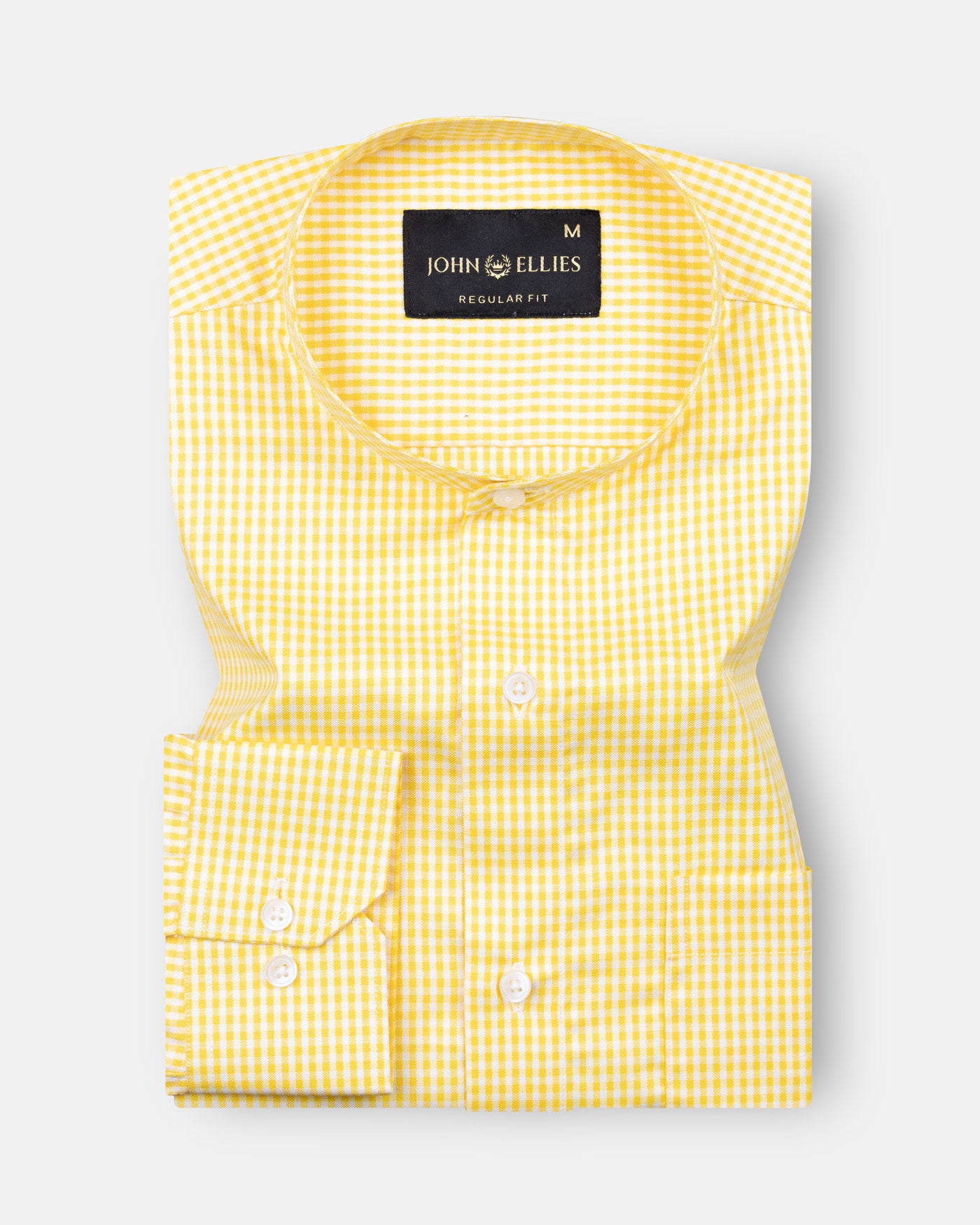 Luxline Yellow Check Oxford Cotton Shirt - John Ellies