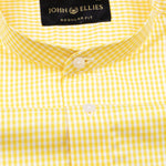 Luxline Yellow Check Oxford Cotton Shirt - John Ellies