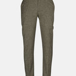 Motryx Khaki Linen Plain Formal Pant - John Ellies