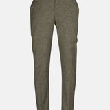 Motryx Khaki Linen Plain Formal Pant - John Ellies
