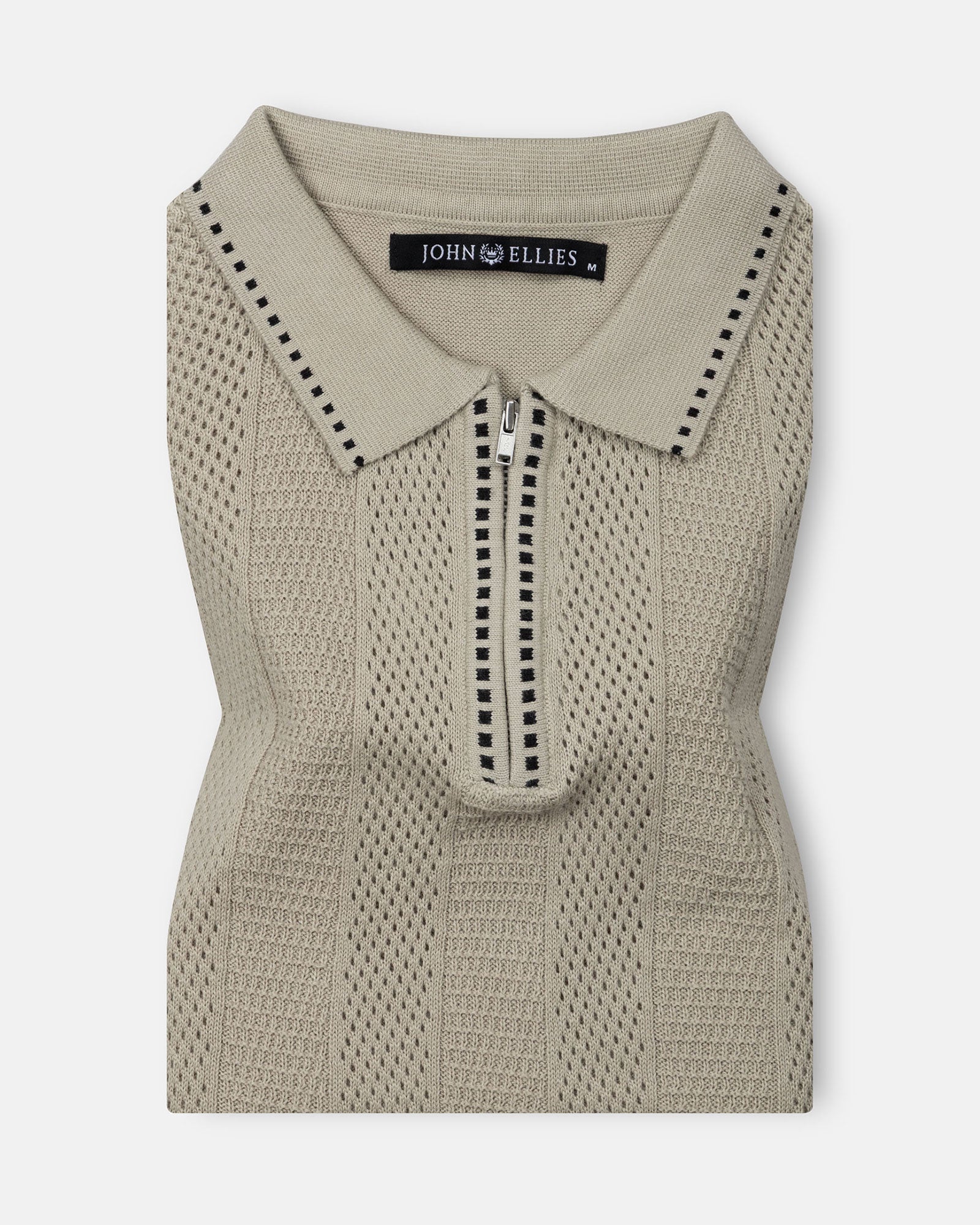 Austen Beige Cotton Polo T-Shirt - John Ellies