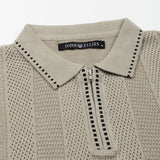 Austen Beige Cotton Polo T-Shirt - John Ellies