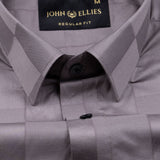 Loomera Metallic Checked Giza Cotton Shirt - John Ellies