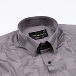 Loomera Metallic Checked Giza Cotton Shirt - John Ellies