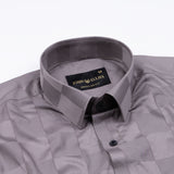 Loomera Metallic Checked Giza Cotton Shirt - John Ellies