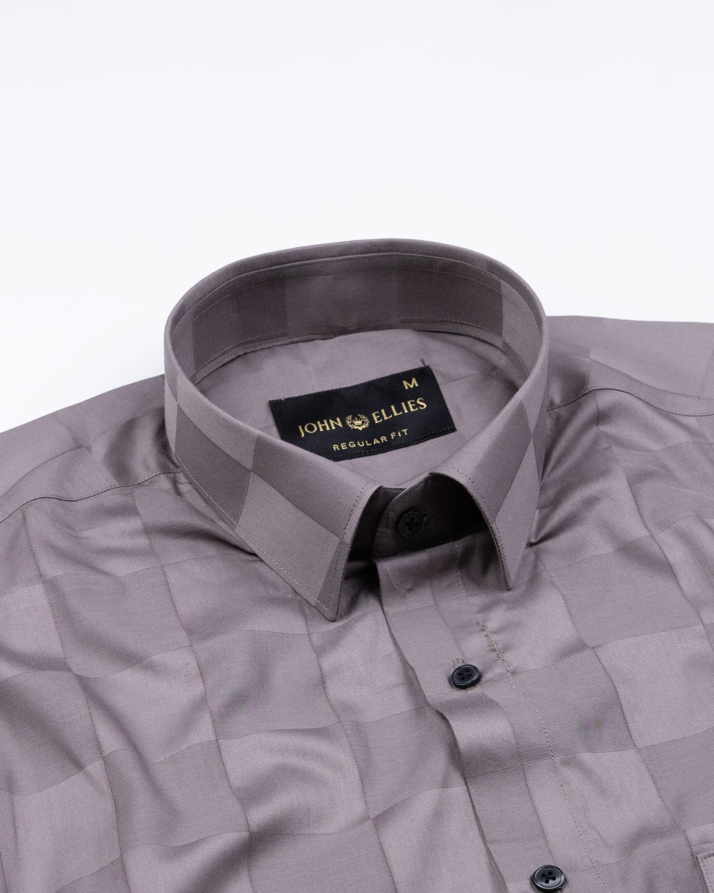 Loomera Metallic Checked Giza Cotton Shirt - John Ellies