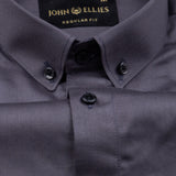 Giza Elegance Smoky Grey Premium Cotton Shirt - John Ellies