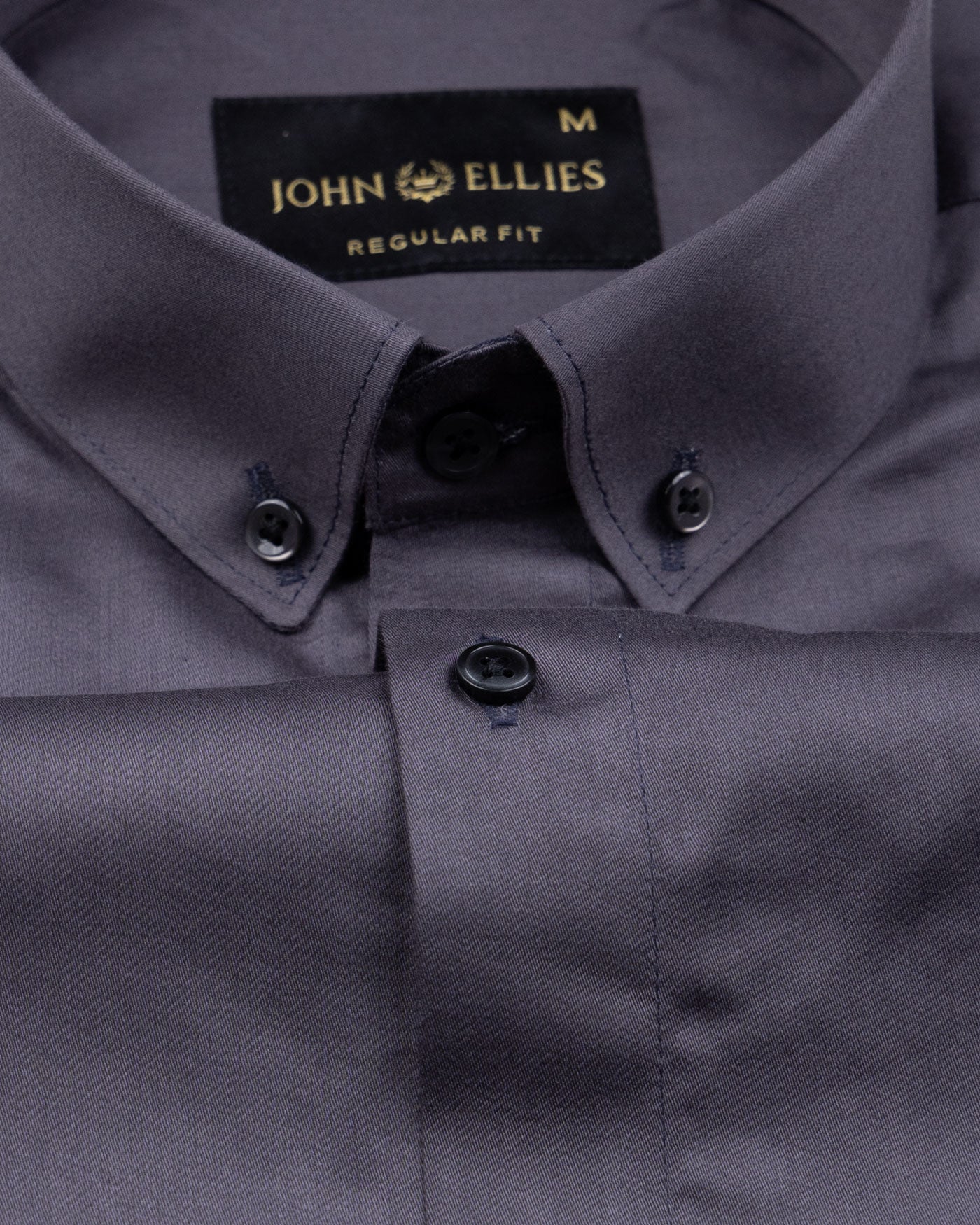 Giza Elegance Smoky Grey Premium Cotton Shirt - John Ellies