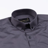 Giza Elegance Smoky Grey Premium Cotton Shirt - John Ellies